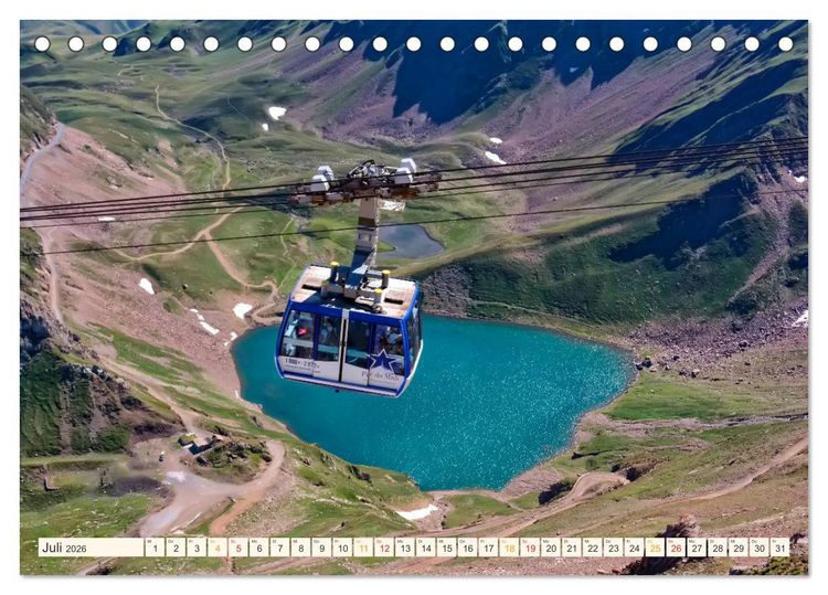 Produktbild: Abenteuer Seilbahn (Tischkalender 2026 DIN A5 quer), CALVENDO Monatskalender