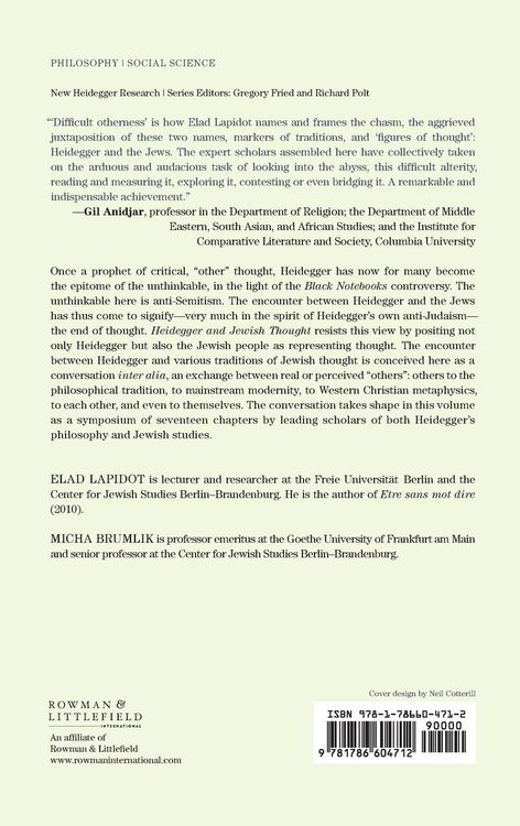 Produktbild: Heidegger and Jewish Thought