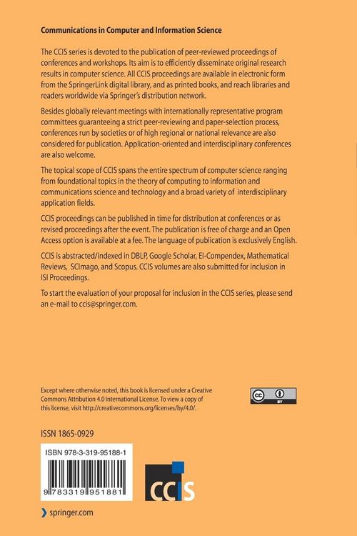 Produktbild: Security in Computer and Information Sciences