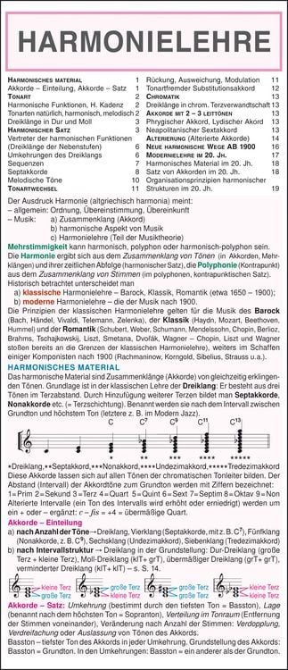 Produktbild: Leporello: Harmonielehre &ndash; Die komplette Theorie im &Uuml;berblick