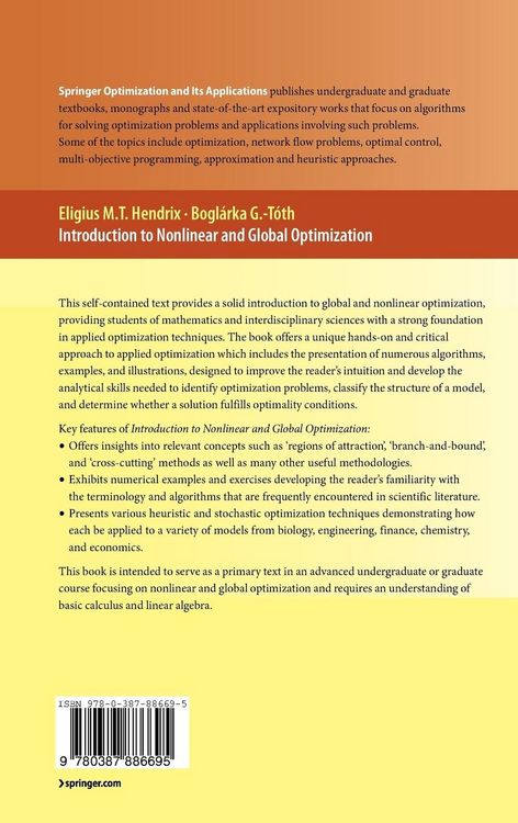 Produktbild: Introduction to Nonlinear and Global Optimization