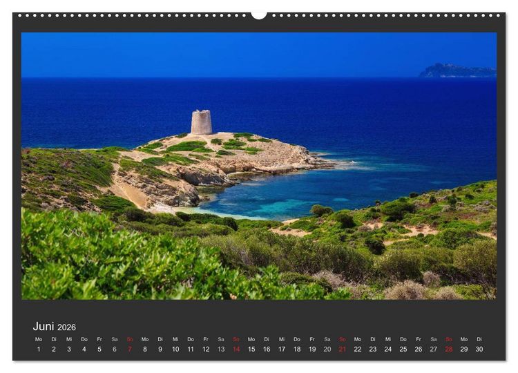 Produktbild: Sardinien - Traumstr&auml;nde am Mittelmeer (hochwertiger Premium Wandkalender 2026 DIN A2 quer), Kunstdruck in Hochglanz