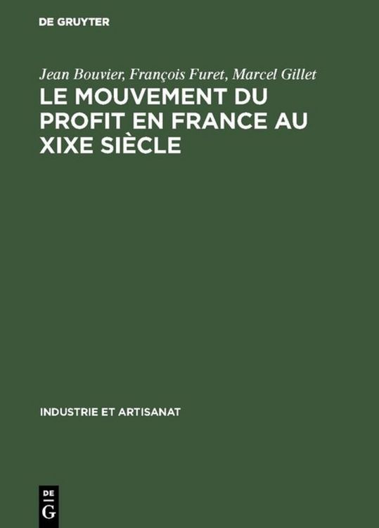 Produktbild: Le mouvement du profit en France au XIXe si&egrave;cle