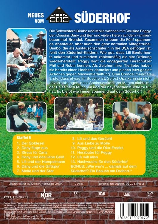 Produktbild: Neues vom S&uuml;derhof - Staffel 5 ("S&uuml;derhof II") [2 DVDs]