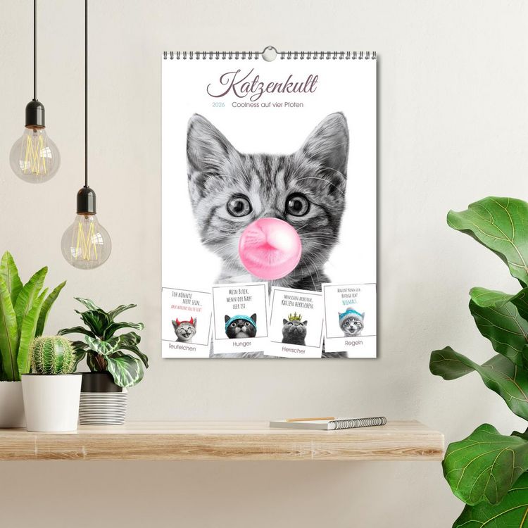 Produktbild: Katzenkult - Coolness auf vier Pfoten (Wandkalender 2026 DIN A3 hoch), CALVENDO Monatskalender
