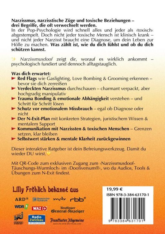 Produktbild: Narzissmusdoof - der doofe Ratgeber, um Red Flags zu erkennen, Gaslighting zu entlarven, frei zu werden