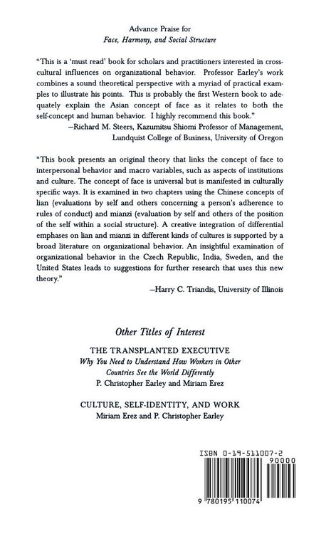 Produktbild: Face, Harmony, and Social Structure