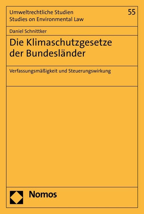 Produktbild: Die Klimaschutzgesetze der Bundesl&auml;nder