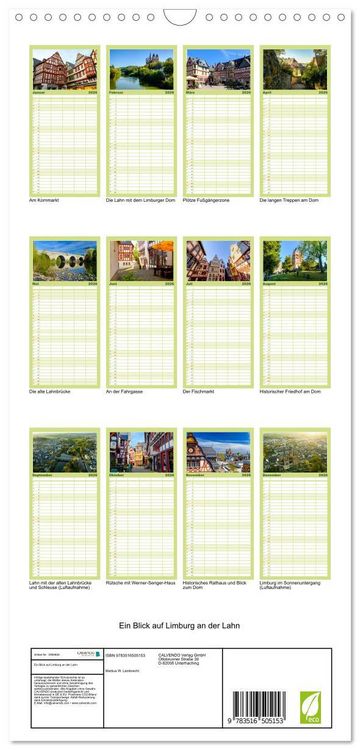 Produktbild: Familienplaner 2026 - Ein Blick auf Limburg an der Lahn mit 5 Spalten (Wandkalender, 21 x 45 cm) CALVENDO