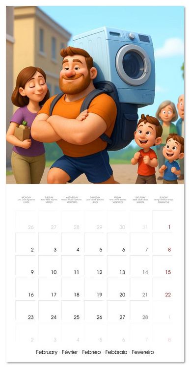 Produktbild: Bodybuilding with Family (Wall Calendar 2026 12 &times; 12 Inch) CALVENDO 12 Month Wall Calendar