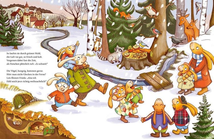 Produktbild: Wenn sieben kleine Weihnachtshasen mit Schwung durch die Adventszeit rasen