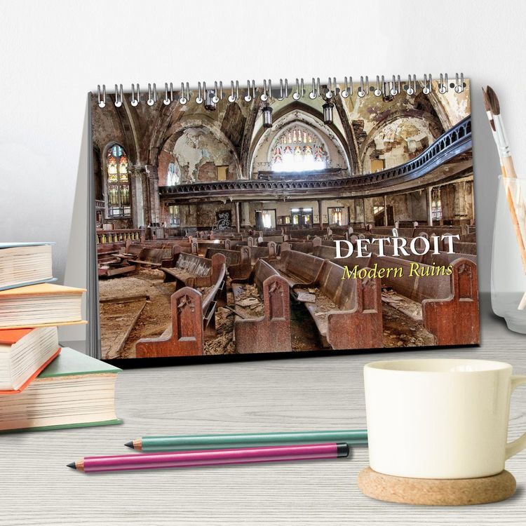 Produktbild: Detroit - Modern Ruins (Tischkalender 2026 DIN A5 quer), CALVENDO Monatskalender