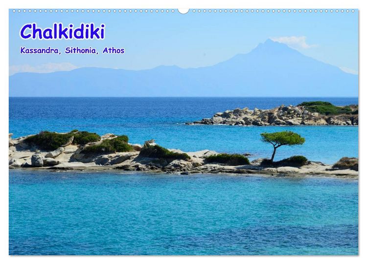 Produktbild: Chalkidiki: Kassandra, Sithonia, Athos (Wandkalender 2026 DIN A2 quer), CALVENDO Monatskalender