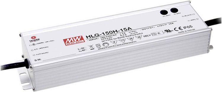 Produktbild: MEAN WELL HLG-150H-30A LED-Treiber, LED-Trafo Konstantspannung, Konstantstrom 150 W 5 A 30 V/DC PFC-Schaltkreis, &Uuml;berlastschutz, einstellbar 1 St.