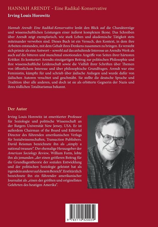 Produktbild: Hannah Arendt &ndash; Eine Radikal-Konservative
