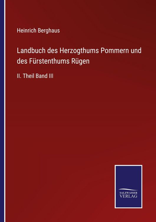 Produktbild: Landbuch des Herzogthums Pommern und des F&uuml;rstenthums R&uuml;gen