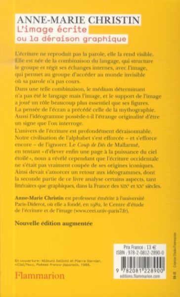 Produktbild: L'image &eacute;crite ou La d&eacute;raison graphique