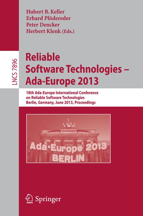 Produktbild: Reliable Software Technologies -- Ada-Europe 2013