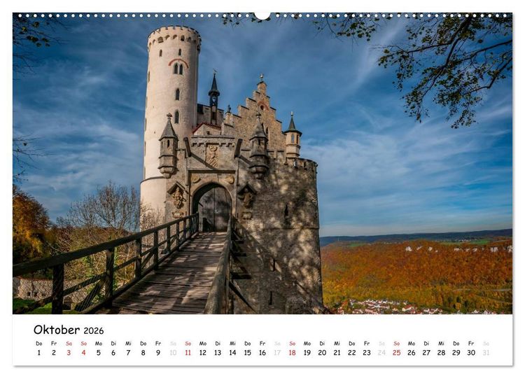 Produktbild: Schl&ouml;sser und G&auml;rten S&uuml;ddeutschland (hochwertiger Premium Wandkalender 2026 DIN A2 quer), Kunstdruck in Hochglanz
