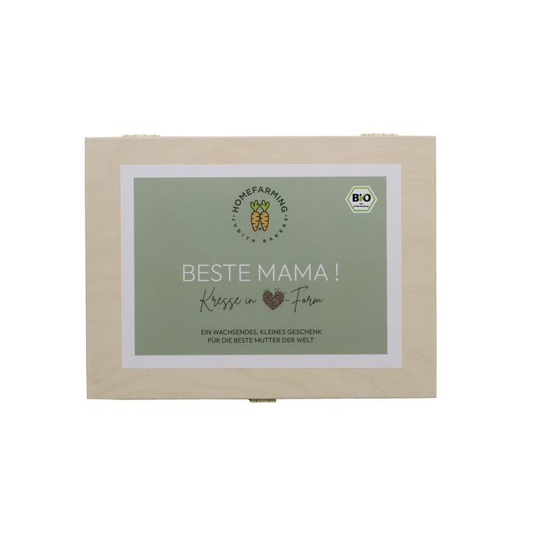 Produktbild: Bio-Saatgutbox Kresseherz "Beste Mama"