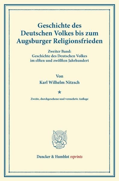 Produktbild: Geschichte des Deutschen Volkes bis zum Augsburger Religionsfrieden.