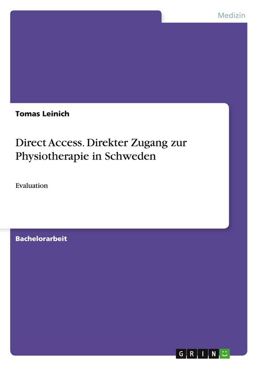 Produktbild: Direct Access. Direkter Zugang zur Physiotherapie in Schweden