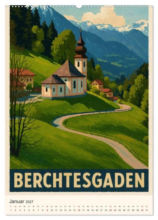 Produktbild: Alpine Impressionen Berchtesgadener Land (Wandkalender 2027 DIN A2 hoch), CALVENDO Monatskalender