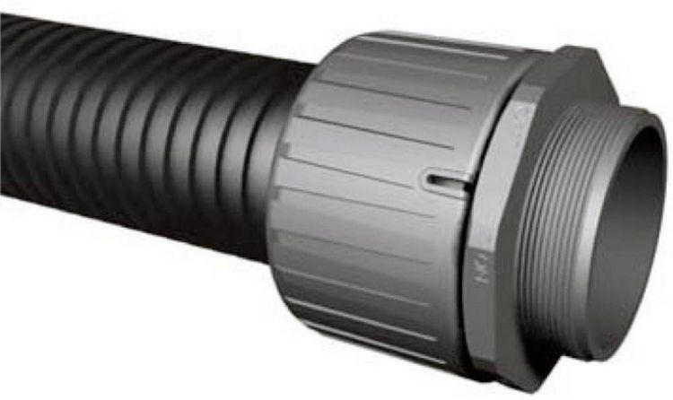Produktbild: HellermannTyton 166-21015 HG28-S-PG21 Schlauchverschraubung Schwarz PG21 22.80mm Gerade 1St.