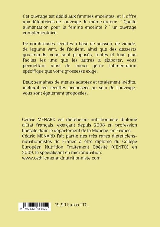 Produktbild: Mes recettes faciles pour la femme enceinte.