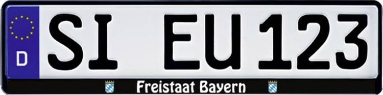 Produktbild: HP Autozubeh&ouml;r Freistaat Bayern Kennzeichenhalter Schwarz (L x B x H) 13.5 x 53 x 1.5cm