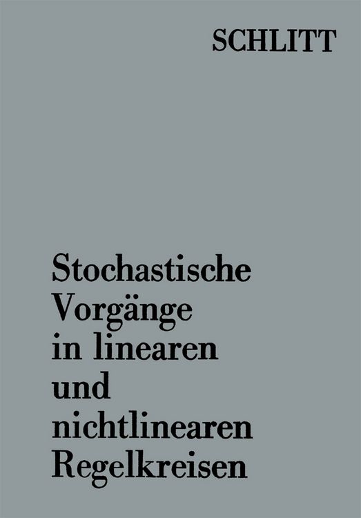 Produktbild: Stochastische Vorg&auml;nge in linearen und nichtlinearen Regelkreisen