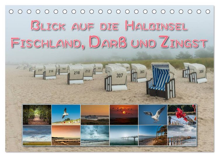 Produktbild: Blick auf die Halbinsel Fischland, Dar&szlig; und Zingst (Tischkalender 2026 DIN A5 quer), CALVENDO Monatskalender