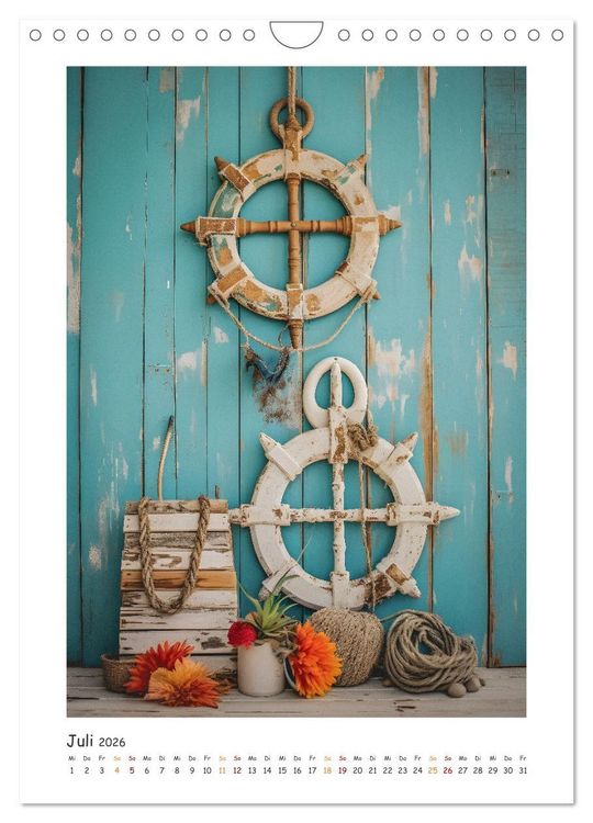 Produktbild: Maritimer Charme (Wandkalender 2026 DIN A4 hoch), CALVENDO Monatskalender