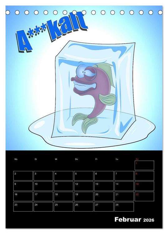 Produktbild: Cartoons - mir doch Bockwurscht (Tischkalender 2026 DIN A5 hoch), CALVENDO Monatskalender