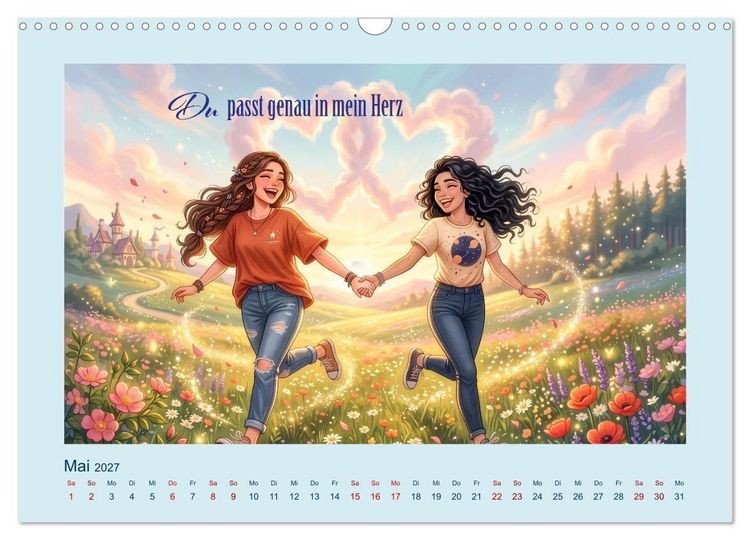 Produktbild: Freundin - Schwester - Lieblingsmensch (Wandkalender 2027 DIN A3 quer), CALVENDO Monatskalender