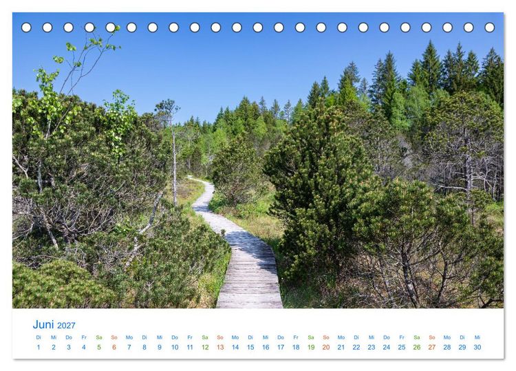 Produktbild: Im blauen Land am Alpenrand (Tischkalender 2027 DIN A5 quer), CALVENDO Monatskalender