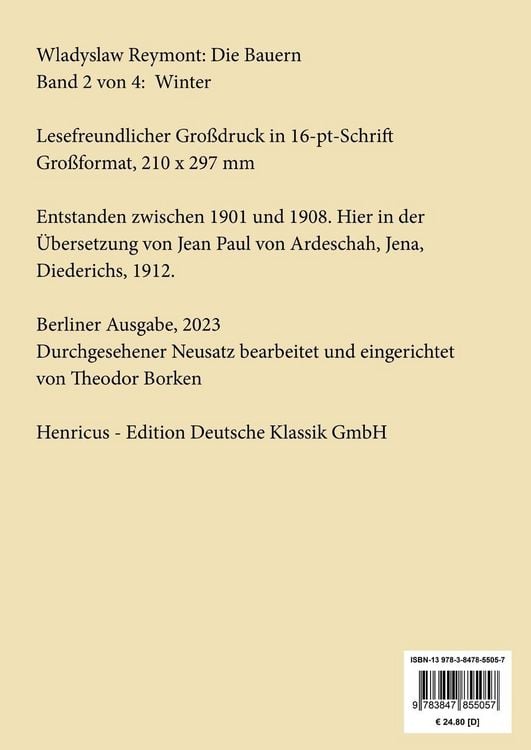 Produktbild: Die Bauern (Gro&szlig;druck)