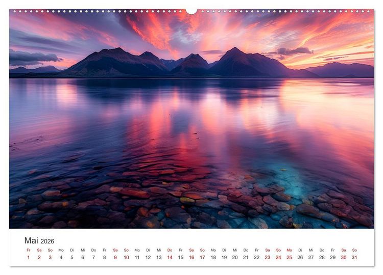 Produktbild: Die Seele Alaskas - Gew&auml;sser des Nordens (Wandkalender 2026 DIN A2 quer), CALVENDO Monatskalender