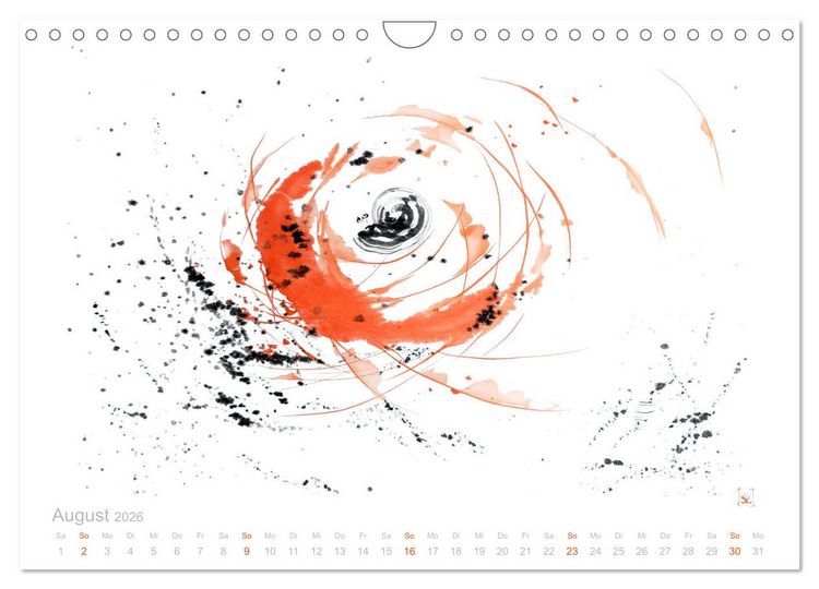 Produktbild: Simply Black and White/ Einfach Schwarz und Weiss - Kunst (Wandkalender 2026 DIN A4 quer), CALVENDO Monatskalender