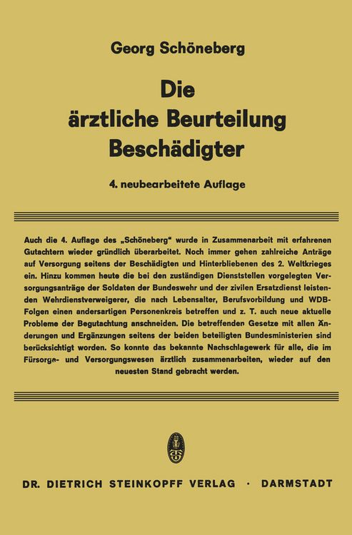 Produktbild: Die &Auml;rztliche Beurteilung Besch&auml;digter