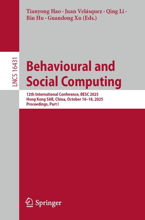 Produktbild: Behavioural and Social Computing