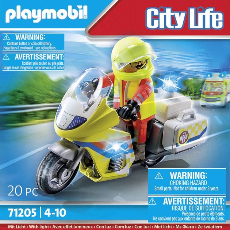 PLAYMOBIL® City Life 71205 Notarzt-Motorrad mit Blinklicht