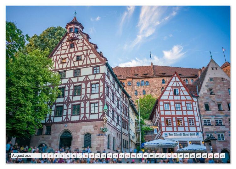 Produktbild: N&uuml;rnberg - Am Tag und in der Nacht (Wandkalender 2026 DIN A2 quer), CALVENDO Monatskalender