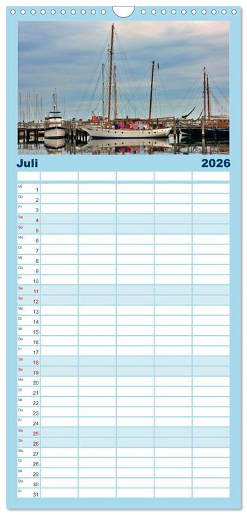 Produktbild: Familienplaner 2026 - Heiligenhafen immer wieder mit 5 Spalten (Wandkalender, 21 x 45 cm) CALVENDO