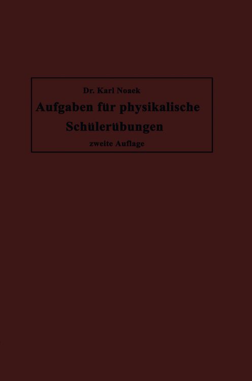 Produktbild: Aufgaben f&uuml;r physikalische Sch&uuml;ler&uuml;bungen