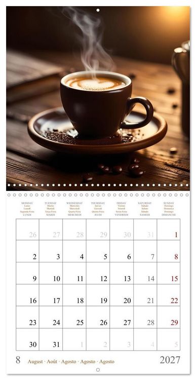 Produktbild: L'&acirc;me du caf&eacute; - Une passion au quotidien (Calendrier mural carr&eacute; 2027 30x30 cm) Calendrier double avec une page pour vos prises de notes