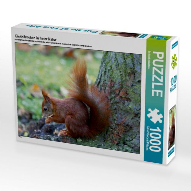 Produktbild: CALVENDO Puzzle Eichh&ouml;rnchen in freier Natur | 1000 Teile Lege-Gr&ouml;&szlig;e 64x48cm Foto-Puzzle f&uuml;r gl&uuml;ckliche Stunden