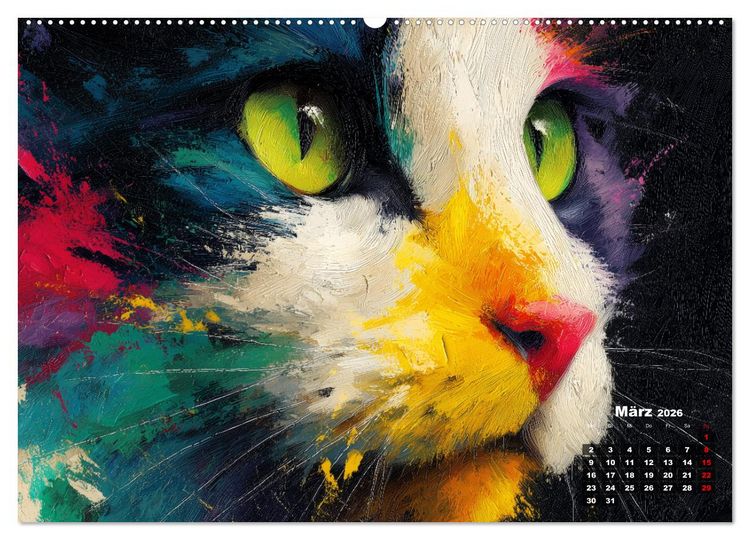 Produktbild: Tiere im Portr&auml;t - Aquarell Tierkalender f&uuml;r die ganze Familie (Wandkalender 2026 DIN A2 quer), CALVENDO Monatskalender