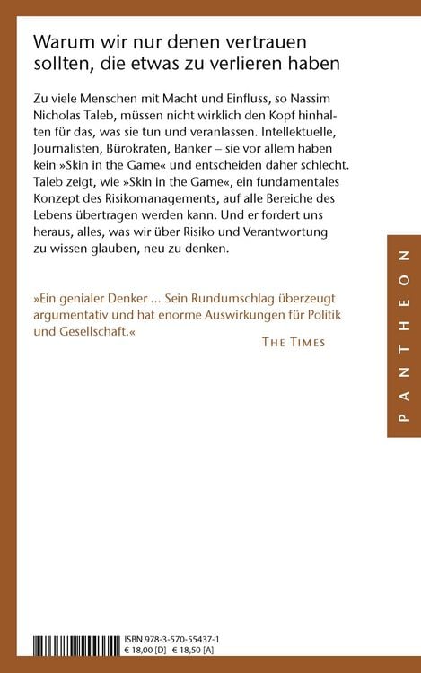 Produktbild: Das Risiko und sein Preis &ndash; Skin in the Game