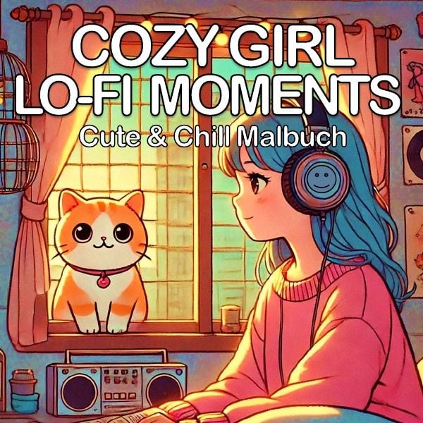 Produktbild: Cozy Malb&uuml;cher / Cozy Girl Lofi Moments Cute und Chill - Cozy Malbuch f&uuml;r Erwachsene
